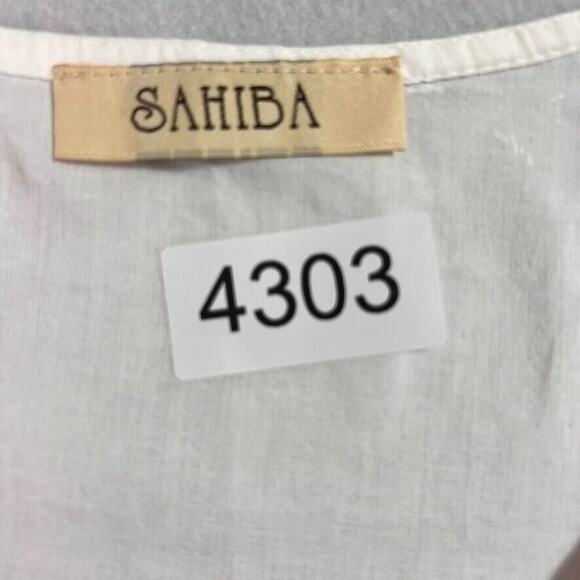 Sahiba Top Womens Large Embroidered Half Sleeve Split Hem - Picture 6 of 10